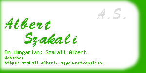 albert szakali business card